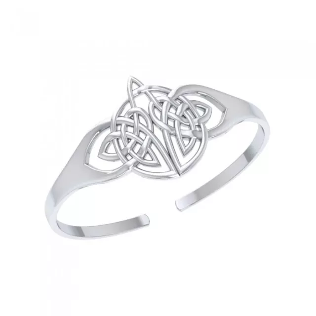 Celtic Knot .925 Sterling Silver Bangle Cuff Bracelet Peter Stone Fine Jewelry