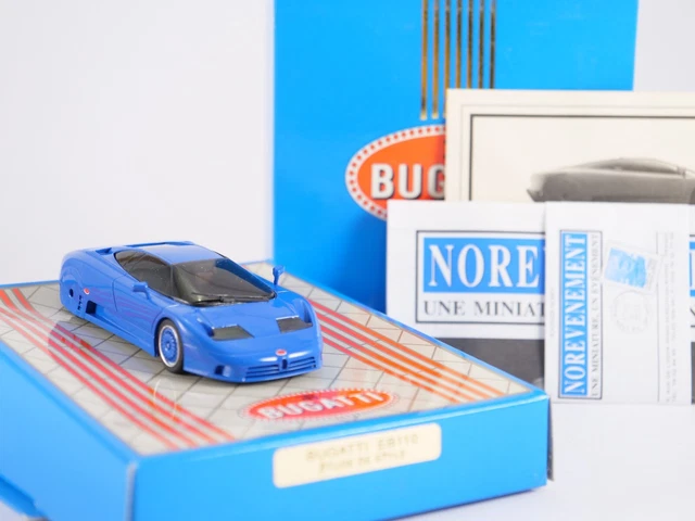 Miniature Norev 1/43 - Bugatti EB110 Bleue - Étude De Style - Neuve