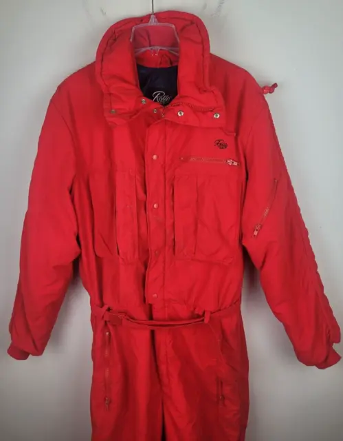 VINTAGE ROFFE SKI Suit XL Womens Red Snowsuit Snowmobile Thinsulate USA ...