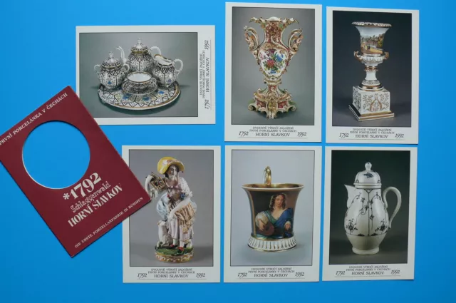Porzellan aus Schlaggenwald "Horni Slavkov"  200 jähr.J/ v.1992  Karten-Set NEU
