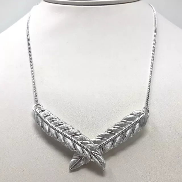 Arthur Court Necklace Aluminium Leaves 18 to 20in Adjusts Choker Jewelry