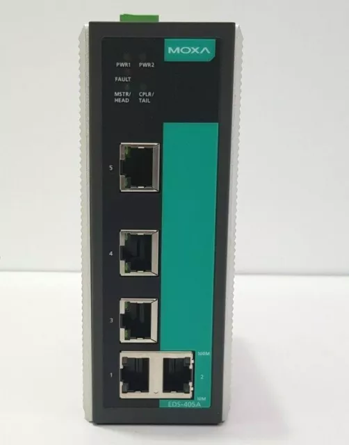 MOXA 5 Puerto Entrada Nivel Managed Ethernet Interruptor EDS-405A 3093000001654