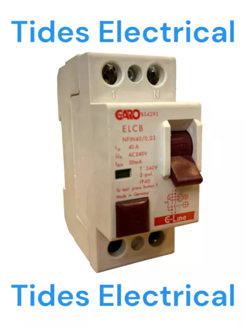 GARO RCD 40 Amp 30mA Double Pole 40A G-Line NFIN40/0.03