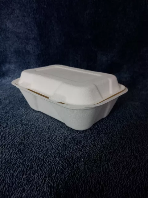 50x white takeaway food burger chip container