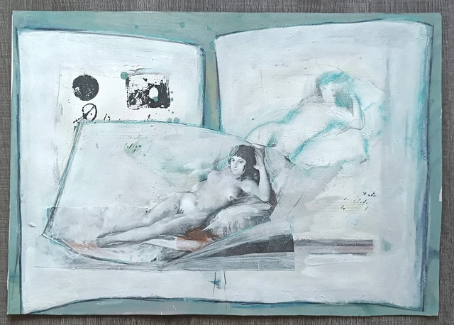 Peinture Originale Femme Nue - Aquarelle Réaliste Signée - École Française
