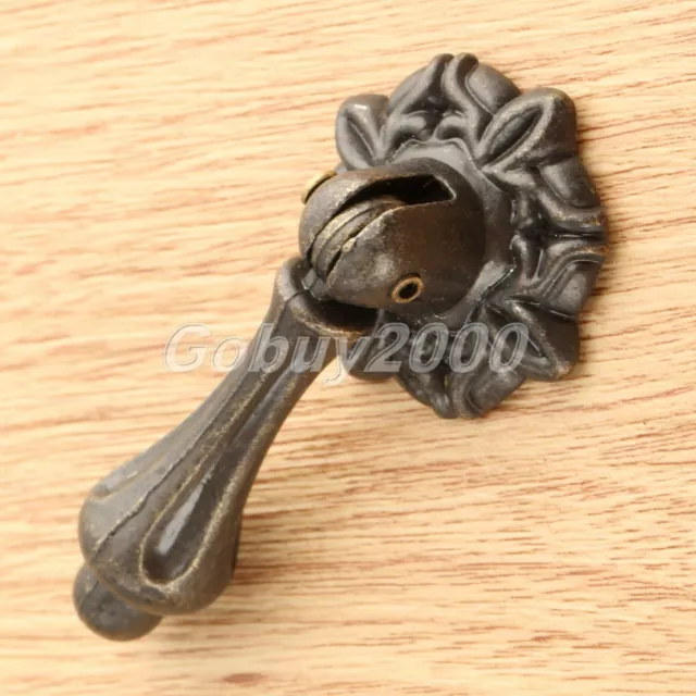 Retro Cupboard Door Pull Knob Decorative Drawer Cabinet Wardrobe Drop Handle HQ