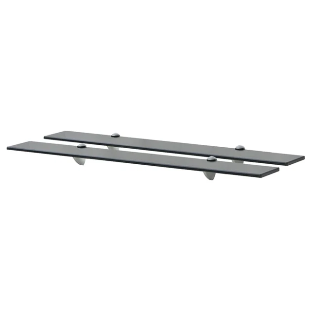Homgoday Mensole Galleggianti 2 pz in Vetro 80x20  8 mm, Mensola da Muro, E4S6