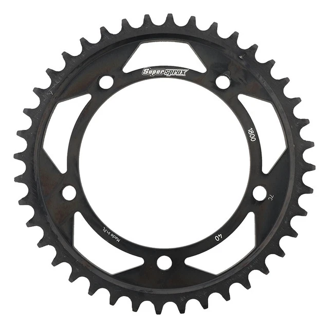Supersprox Rear Steel Sprocket 40T Black RFE-1800-40-BLK