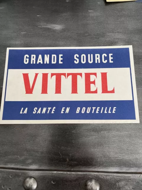 Buvard Publicitaire Ancien / Eau Grande Source Vittel La Sante En Bouteille