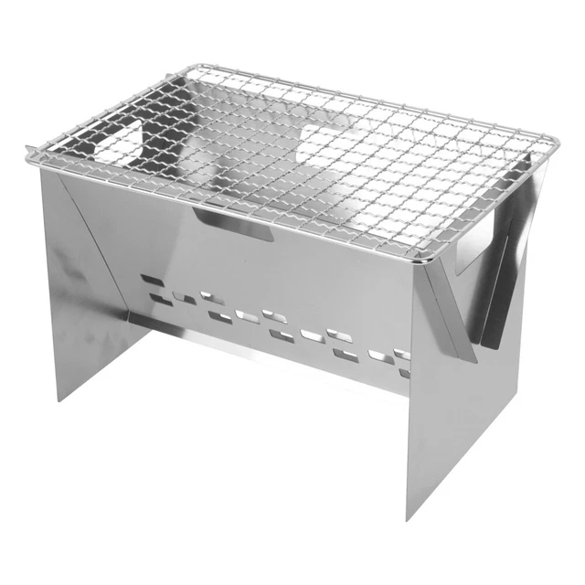 Treppiede Da Campeggio In Acciaio Inox - Griglia Portatile Per Cucina All'Aperto - Foto 2