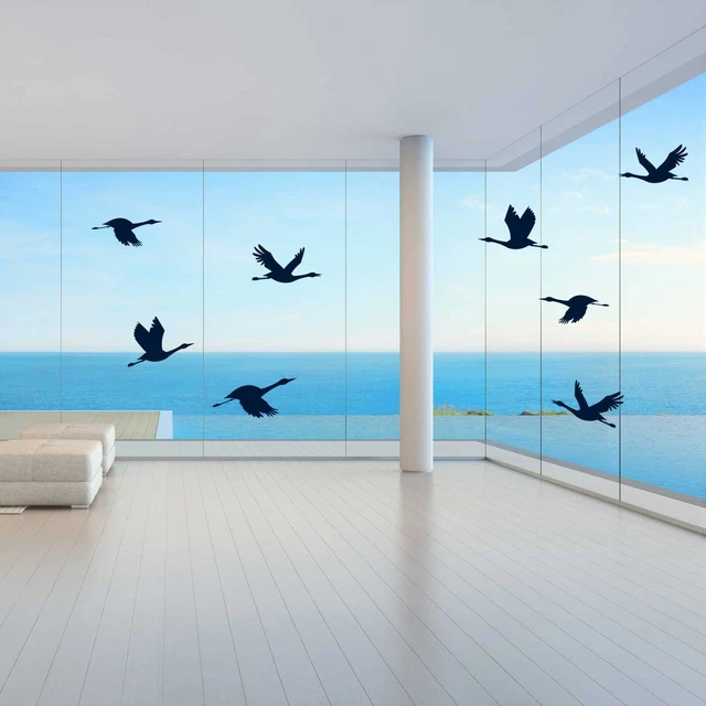 Fenêtre Autocollant Décor de Oiseaux Oies Canard Conservatoire Verre