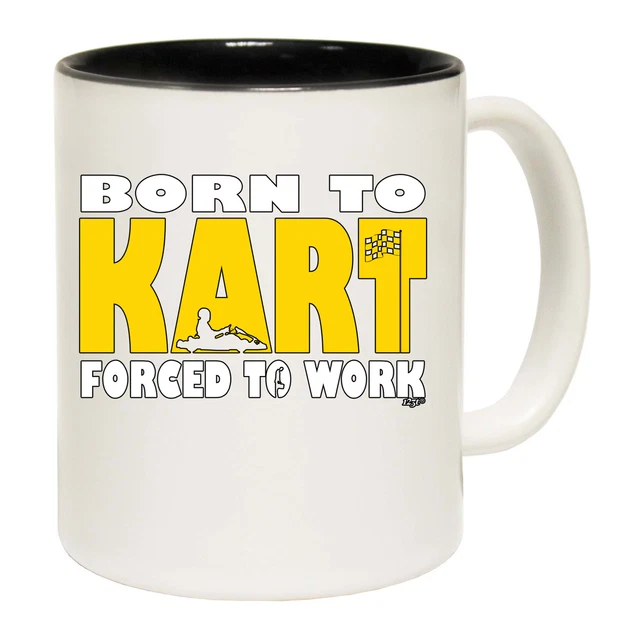 Born To Kart - Funny Novelty Coffee Mug Mugs Cup - Gift Boxed