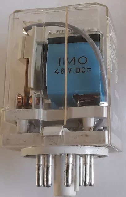 IMO OCTAL Relay 8 Pin Plug In 2 Pole C/O WITH 48VDC COIL