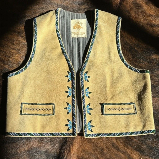 Calamity Cassey Beaded Leather Vest - One Of A Kind Handcrafted By Cassey Brei