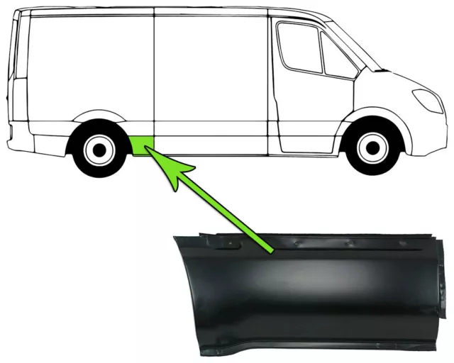 Parete laterale passaruota posteriore destro per Renault Master ii bus 98->
