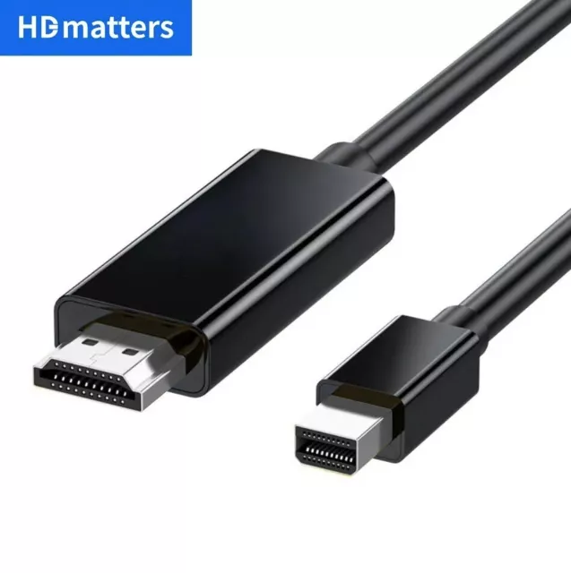 Mini DisplayPort zu HDMI, Mini DP zu HDMI, 1m Adapterkabel für Apple Mac, PC