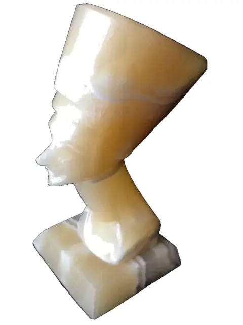 edle Ägypten Nofretete Büste Marmor Skulptur Figur Naturstein Vitrinenobjekt