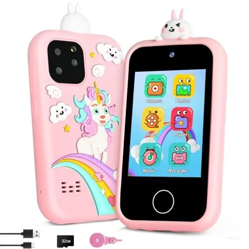 Kids Smart Phone for Girls Unicorns Gifts for Girls Toys 8-10 Years Old  Phone US