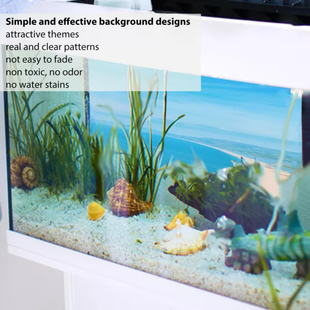 New Fish Tank Background Décoration Auto-Adhesive 3D Aquarium Background Wal Qcs