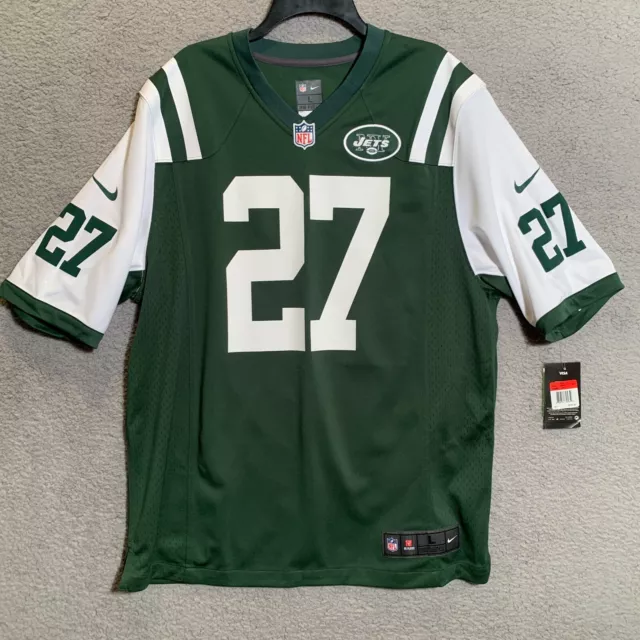 New NIKE NFL Players New York Jets 27 Dee Milliner Green Game Jersey Sz Large LG