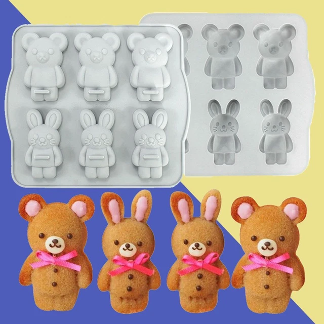 Kunye Stampo Per Cioccolato Pasquale 3D A Forma Di Coniglio - Stampo In Plastica Alimentare Per Dolci Fai Da Te, 14,5x28 Cm - 3