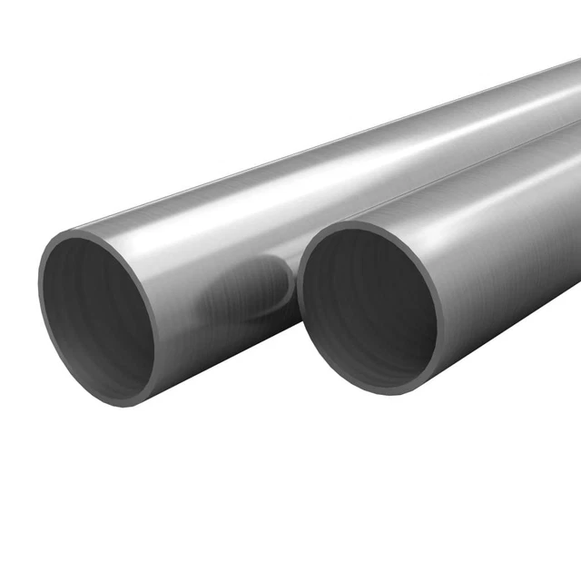 2x Tubos Redondos Acero Inoxidable Tuberías de Metal Diferentes Tamaños vidaXL