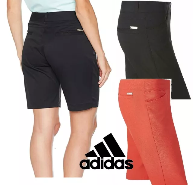 Ladies ADIDAS Ultimate/Essentials Golf Shorts Lightweight Bermuda - Black Coral