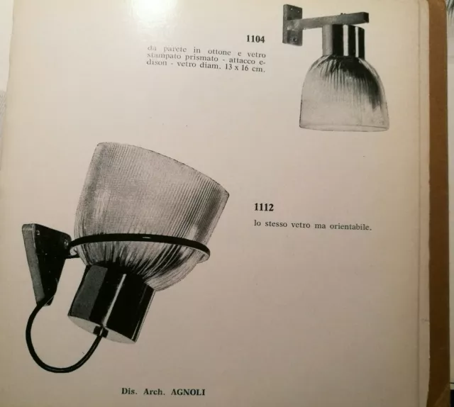 O.LUCE di Giuseppe Ostuni - Strutture per lampada 1112 di Tito Agnoli - anni '60