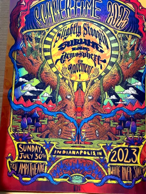 FOIL Slightly Stoopid SUBLIME Indianapolis IN July 2023 SE 3D Lenticular Poster