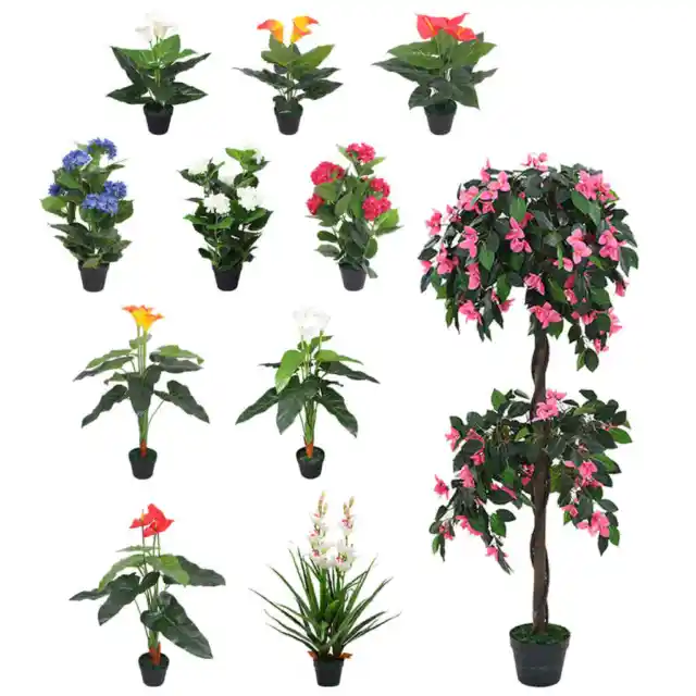 Künstliche Pflanze mit Topf Dekoblume Kunstpflanze mehrere Auswahl vidaXL