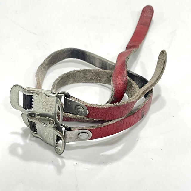 leather toe straps bicycle