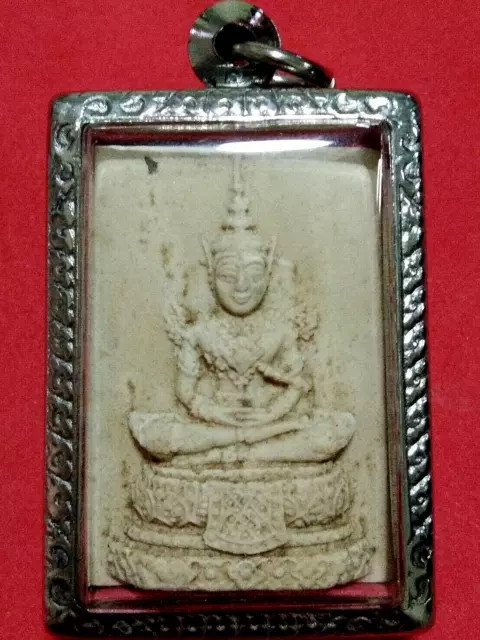 Phra Kaew Morakot(Emerald Buddha) LP Nor Wat Klang Ayutthaya BE.2514 Thai Amulet