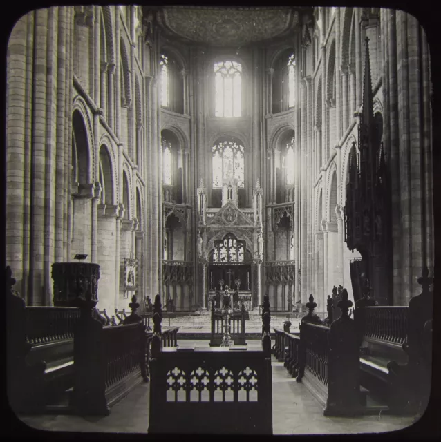 Glass Magic Lantern Slide PETERBOROUGH CATHEDRAL NO7 C1900 PHOTO . ENGLAND