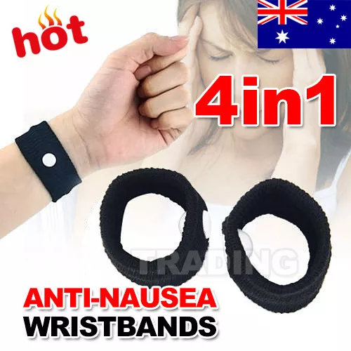 4X For Anti Nausea Wristbands Travel Motion Sea Plane Car Sea Sickness Bands OZ