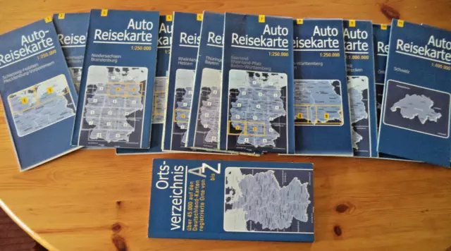 Auto-Reisekarten-Set - Straßenkarte  DEUTSCHLAND SCHWEIZ ÖSTERREICH BALLUNGSRAUM