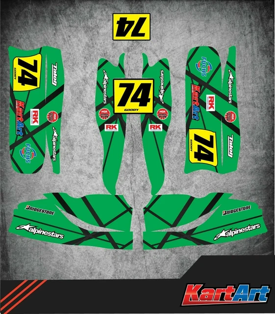 TONY KART M7 2019 2021 sticker kit CARBON STYLE graphics decal kit by