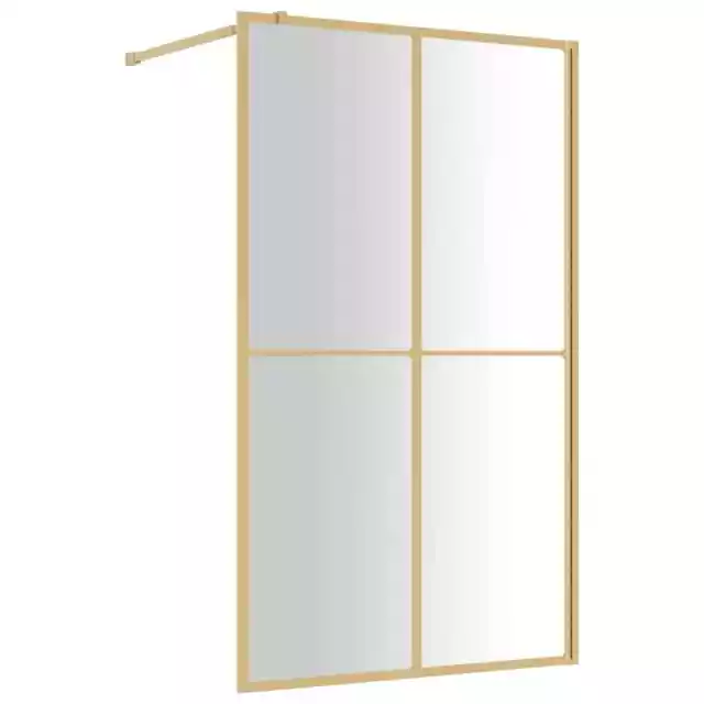 Paroi de douche avec verre ESG transparent doré 118x195 cm 2