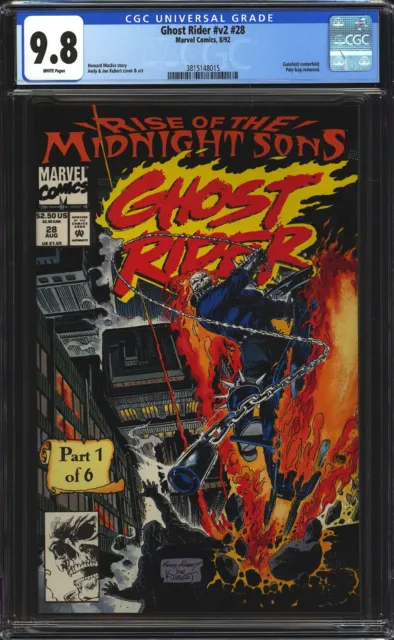 Ghost Rider #28 CGC 9.8 NM/MT WP 1st Appearance Midnight Sons Marvel Comics 1992