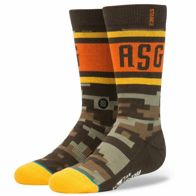 Stance Kids Green Crew MLB 2016 ASG Home Run Derby Camouflage Socks Sz L 2-5.5