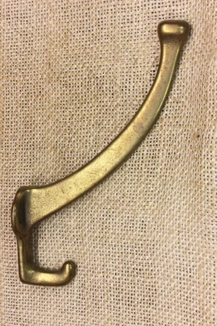Old Coat Hook Mission House Bath Robe Vintage Clothes Tree Rustic Brass Iron Ear