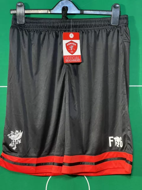 Ac Perugia Calcio - Football  Shorts -  Black   (L) - Bnwt