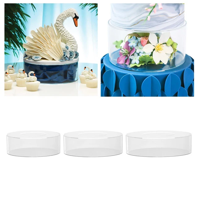 CAKE RISER FILLABLE Cake Stand Acrylic Fillable Clear Wedding Cake