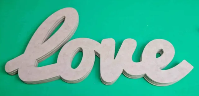 Kaiser Wood Crafts WORDS “love” Chipboard - 6 Available- BNWOT