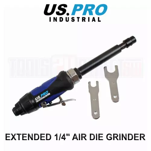 US PRO Industrial Extended Air Die Grinder Long Reach Shaft 1/4" Collet 8603