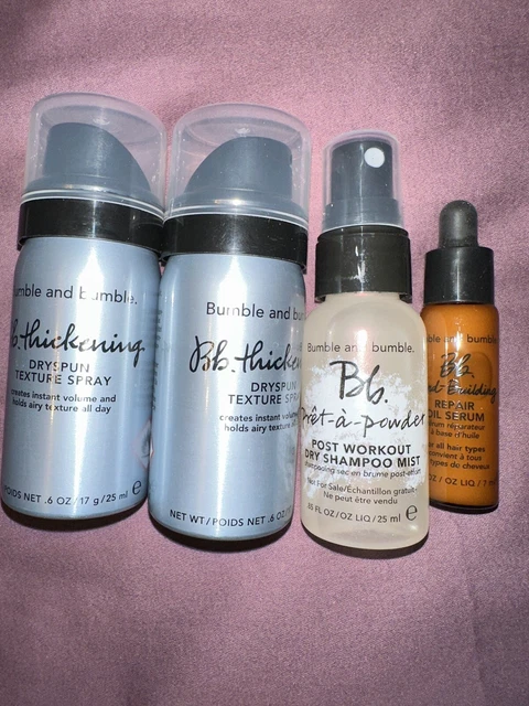Bumble and bumble thickening dry spun texture spray .6 oz + Mist + Serum Lot