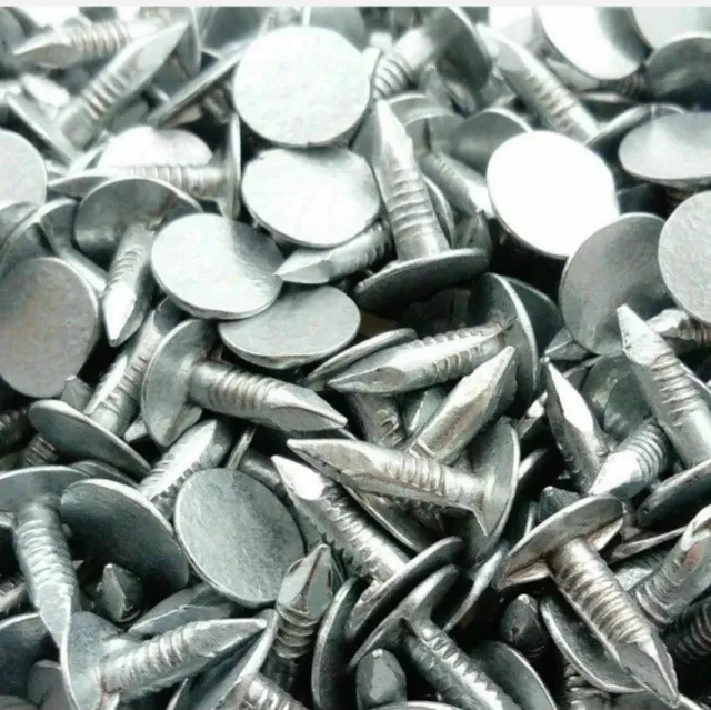 50 x 13mm Clout Nails Galvanised Roof Shed Felt Large Head  Roofing Felt Nails