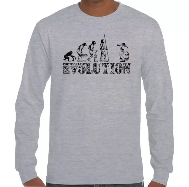 Photography Evolution Mens Funny T-Shirt Camera Photographer Lens Bag Tripod