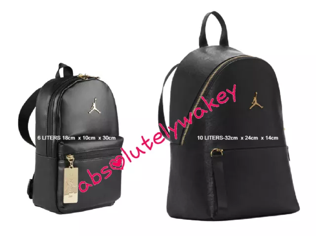 ZAINO NIKE JORDAN piccolo Jumpman nero e oro edizione srl logo