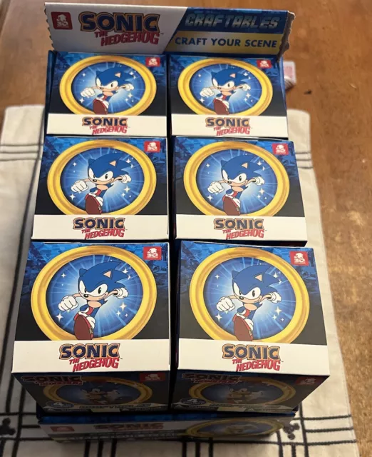 Case Of 12 Sonic the Hedgehog Craftables Mystery Figures With Display Box