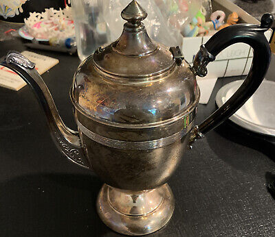 Victorian Plate E.P. Copper Silver Plated Coffee Tea Pot And Sugar Holder 109
